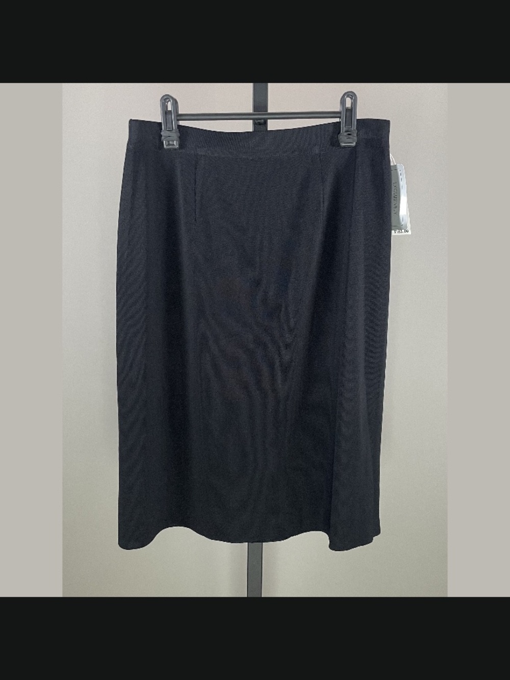 NEW Misook Skirt Womens Small black knit pencil designer cocktail classic